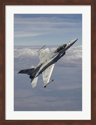 Framed F-16E Maneuvers over Arizona (vertical) Print