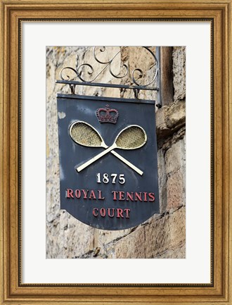 Framed Sign for Royal Tennis Court (1875), Tasmania, Australia Print