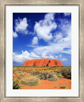 Framed holy mountain of Uluru, Ayers Rock, Australia Print