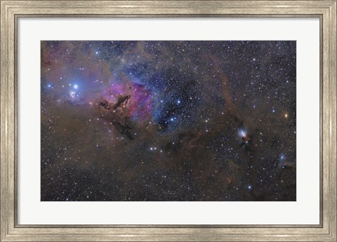 Framed Nebulosity in the Taurus Constellation Print