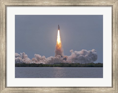 Framed Launch of Space Shuttle Atlantis Print