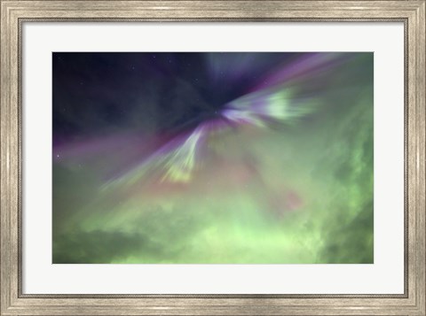 Framed Aurora Borealis and Big Dipper Burst, Canada Print
