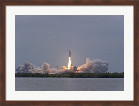 Framed Space Shuttle Atlantis (final launch) Print