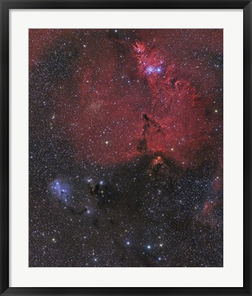 Framed Nebula in Monoceros Print