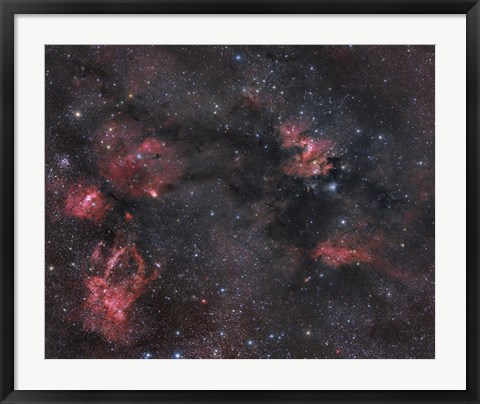 Framed Nebulosity in the Cepheus Constellation Print