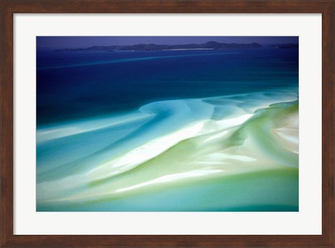 Framed Australia, Whitsunday Island, Hill Inlet, pattern Print