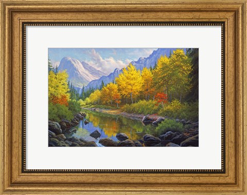Framed Mountain Stream Print