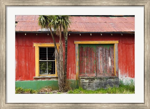 Framed Golden Nugget Hotel, Shantytown, near Greymouth, West Coast, South Island, New Zealand Print