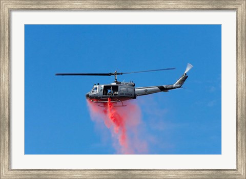 Framed New Zealand, Warbirds Over Wanaka, Vintage Helicopter Print