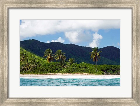 Framed Tobacco Beach, Antigua, West Indies, Caribbean Print