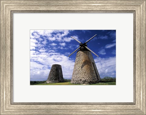 Framed Antigua, Betty&#39;s Hope, Suger plant, windmill Print