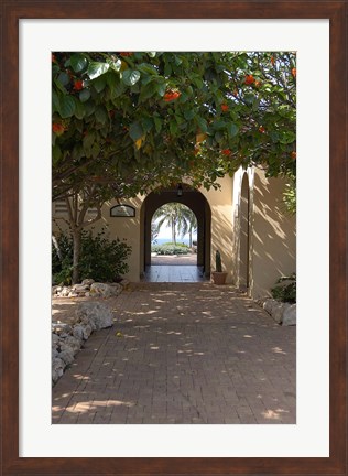 Framed Archway to Pool at Tierra del Sol Golf Club and Spa, Aruba, Caribbean Print