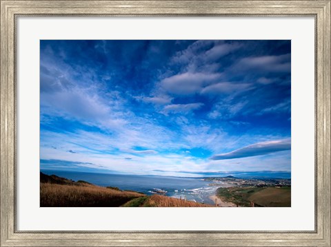 Framed New Zealand, South Island, view towards Dunedin Print