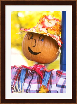 Framed WA, Chelan, Halloween holiday Scarecrow Print