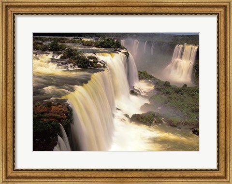 Framed Towering Igwacu Falls Thunders, Brazil Print