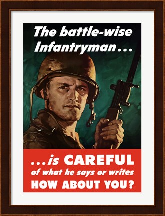 Framed Battle-Wise Infantryman Print