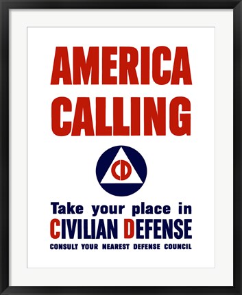 Framed America Calling Print