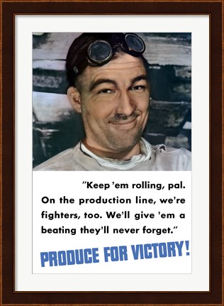Framed Produce for Victory - Color Poster Print