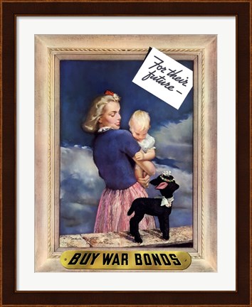 Framed Buy War Bonds - For the Future Print
