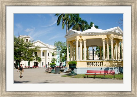 Framed Gazebo in center of downtown, Santa Clara, Cuba Print