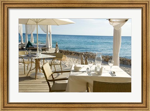 Framed Viva Cafe Restaurant, Viva Wyndham Dominicus Beach, Bayahibe, Dominican Republic Print