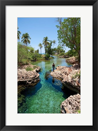 Framed Alligator Hole, Black River Town, Jamaica, Caribbean Print