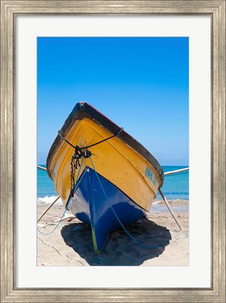 Framed Fishing Boats, Treasure Beach, Jamaica South Coast Print