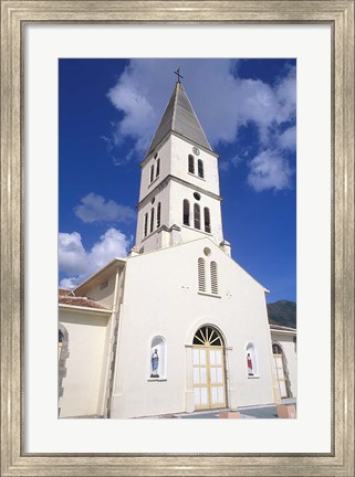 Framed St Henri Cathedral, Anse D&#39;Arlet, Martinique, French West Indies, Caribbean Print