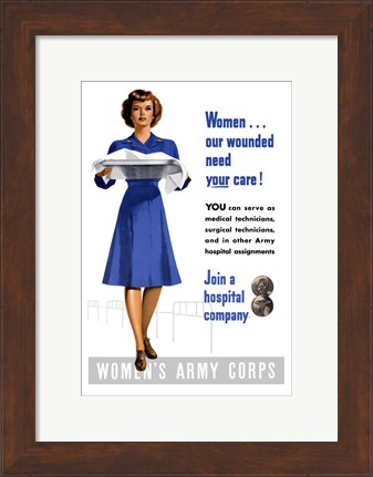 Framed Women&#39;s Army Corps Print