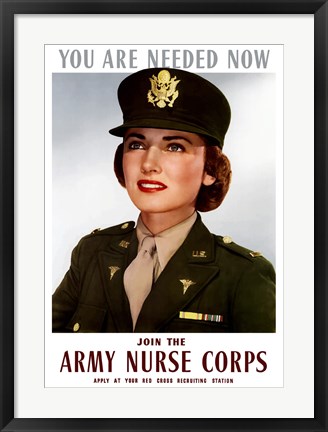 Framed Female Officer of the US Army Medical Corps Print