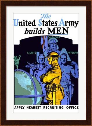 Framed United States Army Builds Men Print