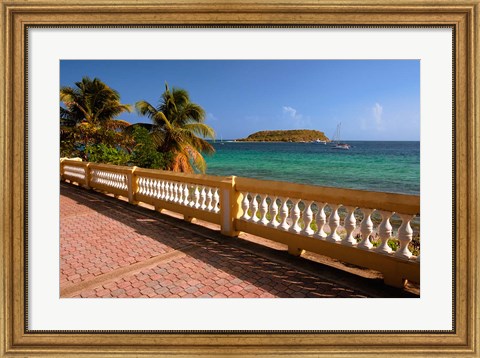 Framed Puerto Rico, Esperanza, Vieques Island and boats Print