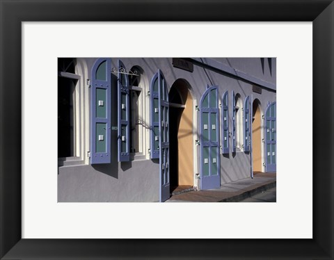 Framed Shops, Charlotte Amalie, St Thomas, Caribbean Print