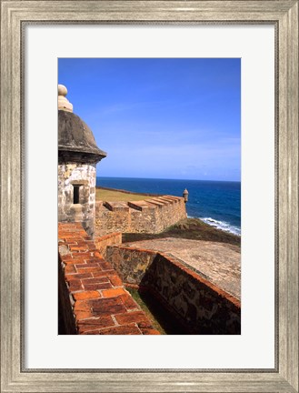 Framed Castle of San Cristobal, Old San Juan, Puerto Rico Print