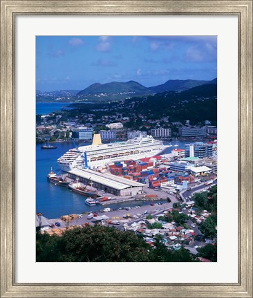 Framed Castries, St Lucia, Caribbean Print