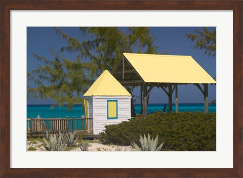 Framed Windmills Plantation Beach House, Salt Cay Island, Turks and Caicos, Caribbean Print