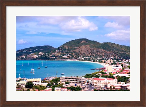 Framed Philipsburg, St Maarten, Caribbean Print