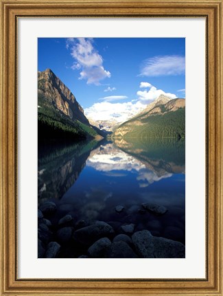 Framed Victoria Glacier and Lake Louise, Banff National Park, Alberta, Canada Print