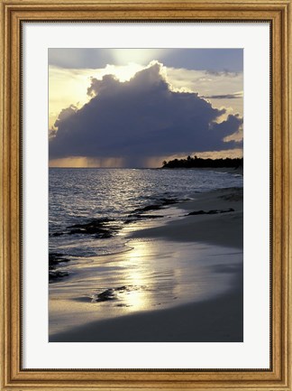 Framed Rouge Beach on St Martin, Caribbean Print
