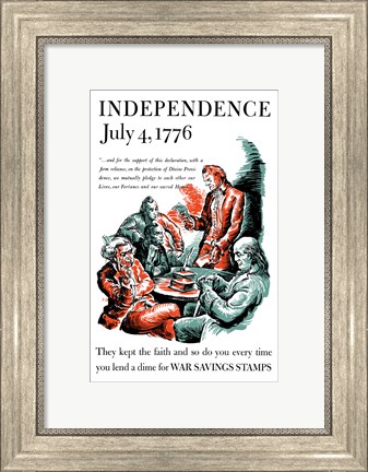 Framed Thomas Jefferson Reading the Declaration of Independence Print