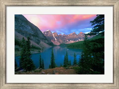 Framed Lake Moraine at Dawn, Banff National Park, Alberta, Canada Print