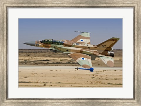 Framed F-16I Sufa of the Israeli Air Force taking off from Ramon Air Base Print