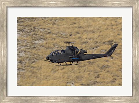 Framed AH-1F Tzefa of the Israeli Air Force flying over Israel Print