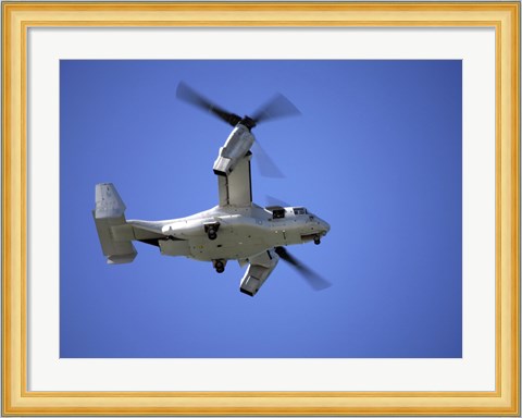 Framed Osprey tiltrotor aircraft in flight Print