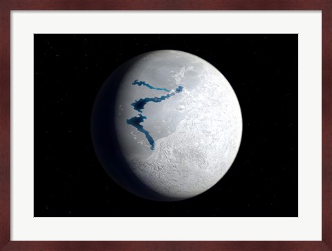 Framed View of Earth 650 million years ago during the Marinoan glaciation Print