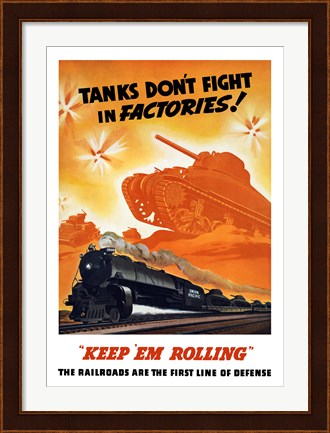 Framed Tanks Don&#39;t fight in Factories! Print