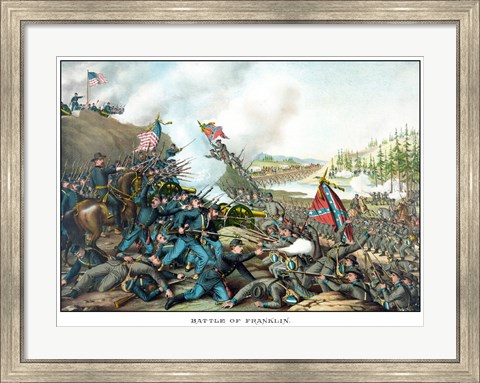 Framed Battle of Franklin (vintage Civil War) Print