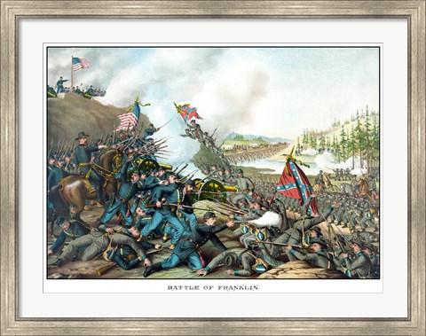 Framed Battle of Franklin (vintage Civil War) Print