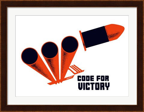 Framed Code for Victory Print