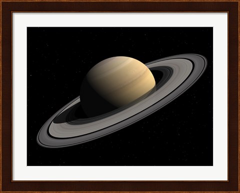Framed Artist&#39;s concept of Saturn Print